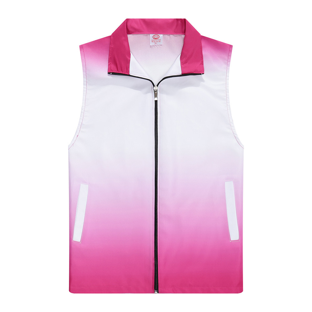 Custom Logo Women Men's Vests Same Style Zipper Work Jacket Summer Outdoor Sports Sleeveless Softshell Clothes