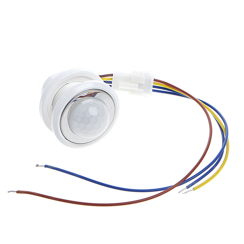 40mm LED PIR Detector Infrared Motion Sensor Switch with Time Delay Adjustable Light Dark