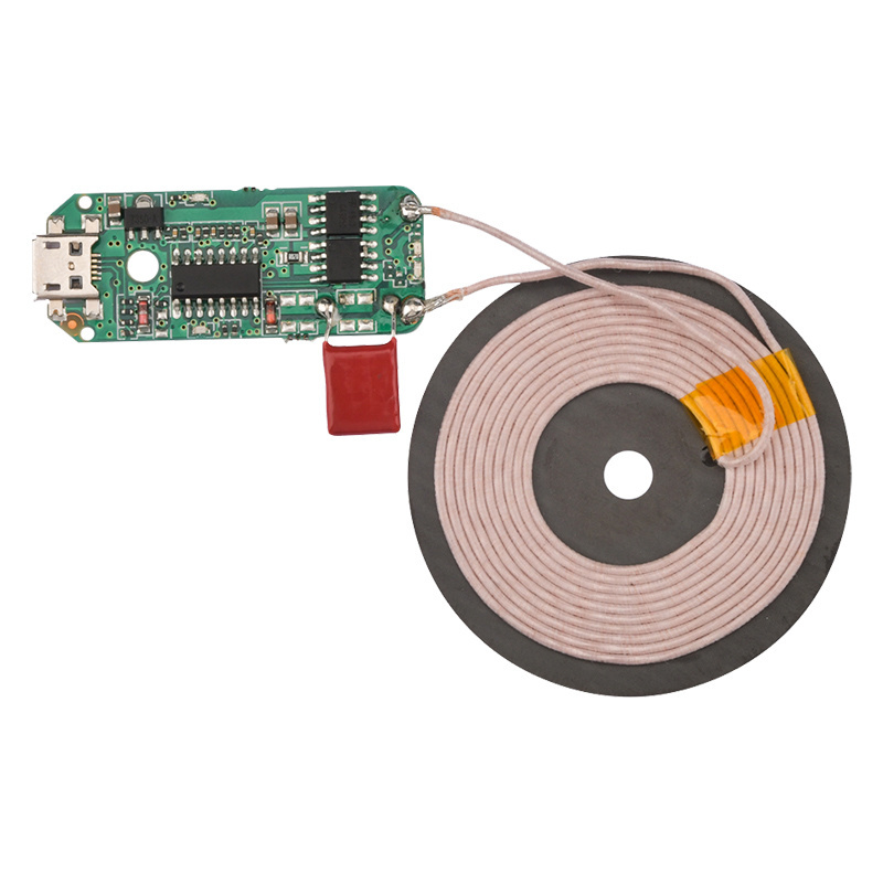 5W/10W  Wireless charger module transmitter base PCBA board coil general QI standard belt LED