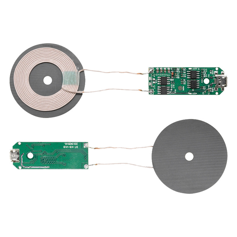 5W/10W  Wireless charger module transmitter base PCBA board coil general QI standard belt LED