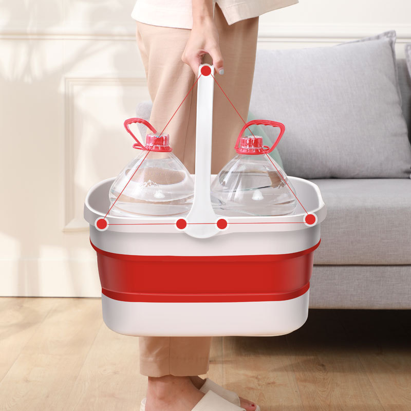 Jesun laundry Water Ice Fishing Bucket Silicone Collapsible Basin mini  portable pop up Folding bath collapsible mop Bucket