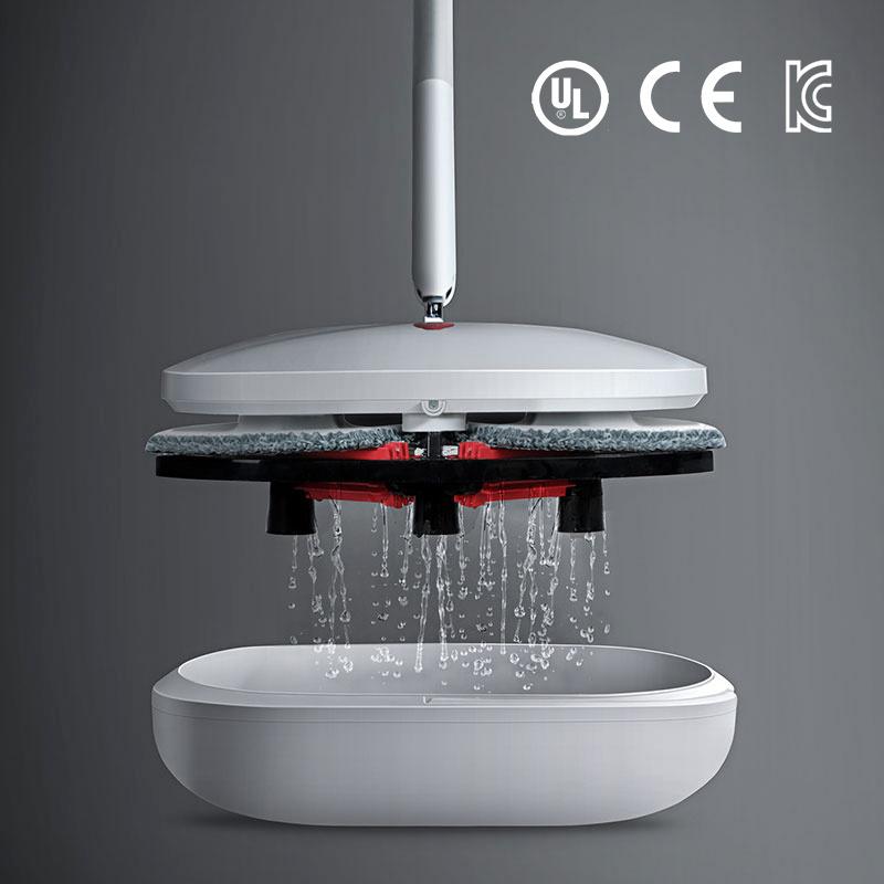 BOOMJOY Kc certification  high quality cordless Electric spin Mop cleaner households Cleaning microfiber Mop with spin