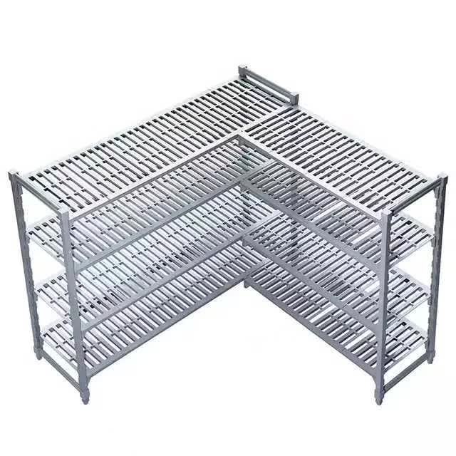 Commercial Anti-Rust 4 Tier Storage Shelf Rack Hotel Kitchen Cold Room Plastic Shelving