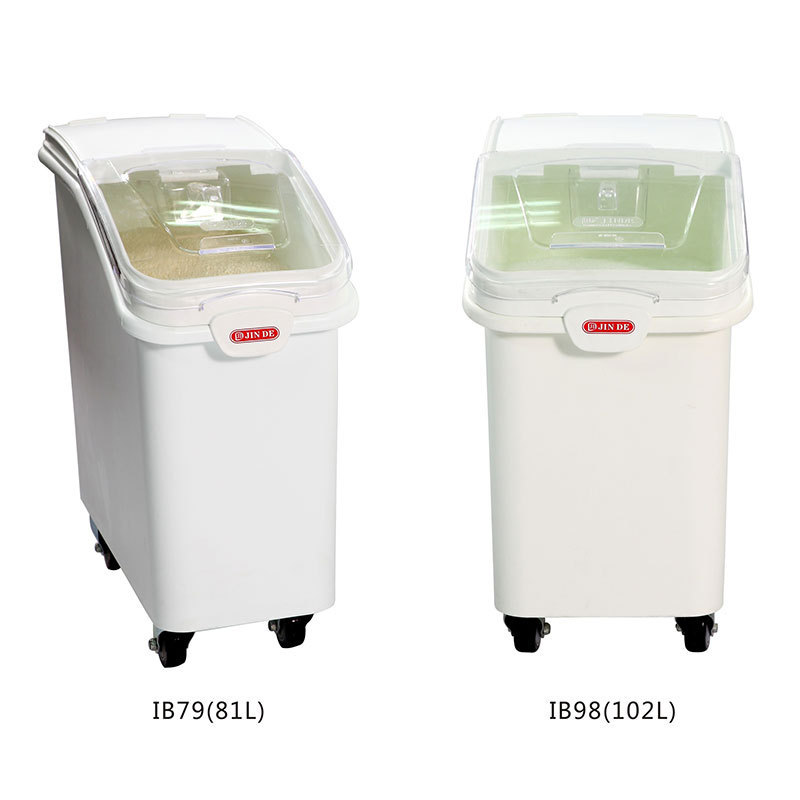 IB79  Mobile Flour Storage Dispenser with Caster 81L