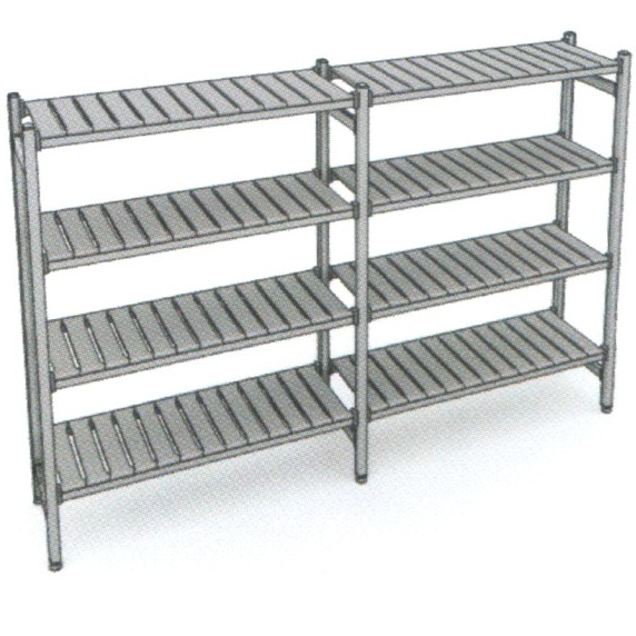 Commercial Anti-Rust 4 Tier Storage Shelf Rack Hotel Kitchen Cold Room Plastic Shelving