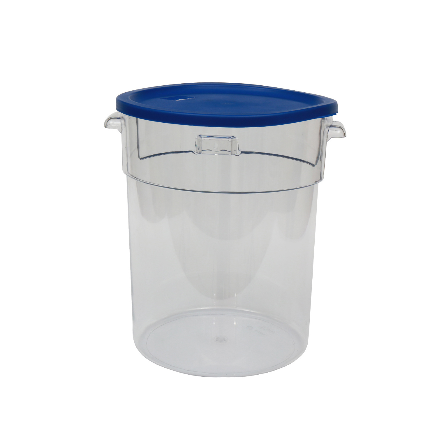 PC reusable clear round cookie storage tub with lid plastic food container