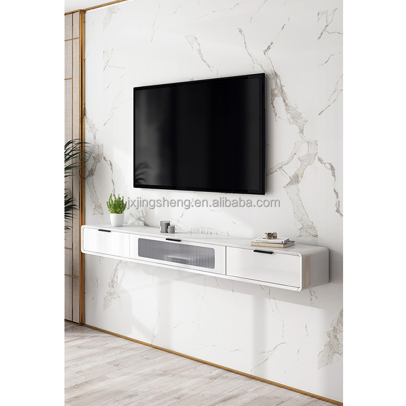 TV Unit Modern for Living Room Wooden Floating TV Stands Wall Mounted