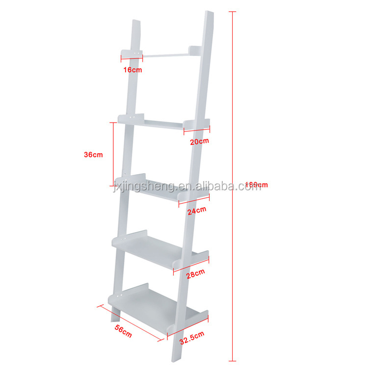 5 Tier Display Shelving Stand Wall Rack Storage Unit Ladder Book Shelf