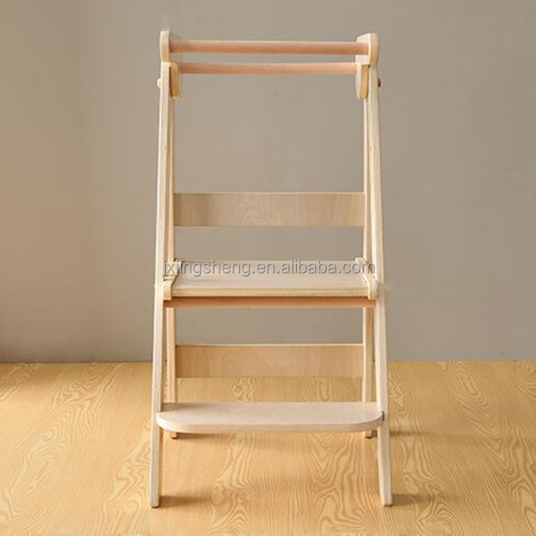 Folding Learning Wooden Tower Montessori Chair Ladder Children Climbing Kitchen helper stool