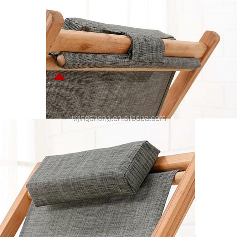 Outdoor Furniture Folding Hammock Chair Wood Beach Patio Pool Chair Foldable Sling Beach Chair Lightweight