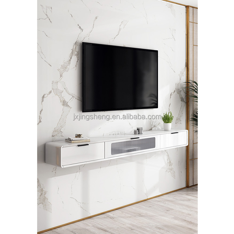 TV Unit Modern for Living Room Wooden Floating TV Stands Wall Mounted