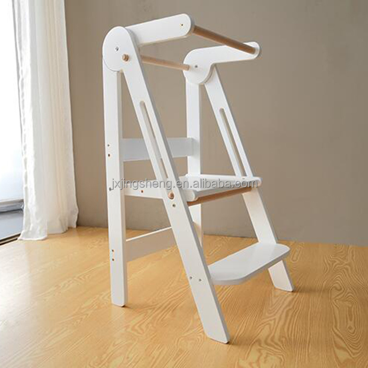 Folding Learning Wooden Tower Montessori Chair Ladder Children Climbing Kitchen helper stool