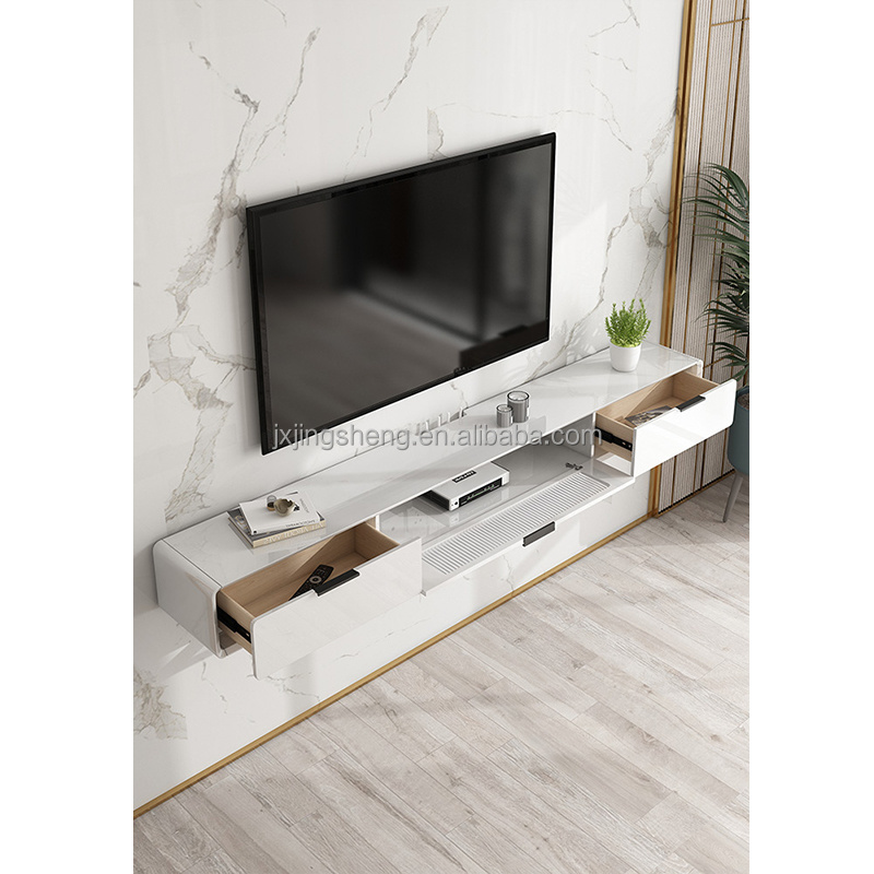 TV Unit Modern for Living Room Wooden Floating TV Stands Wall Mounted