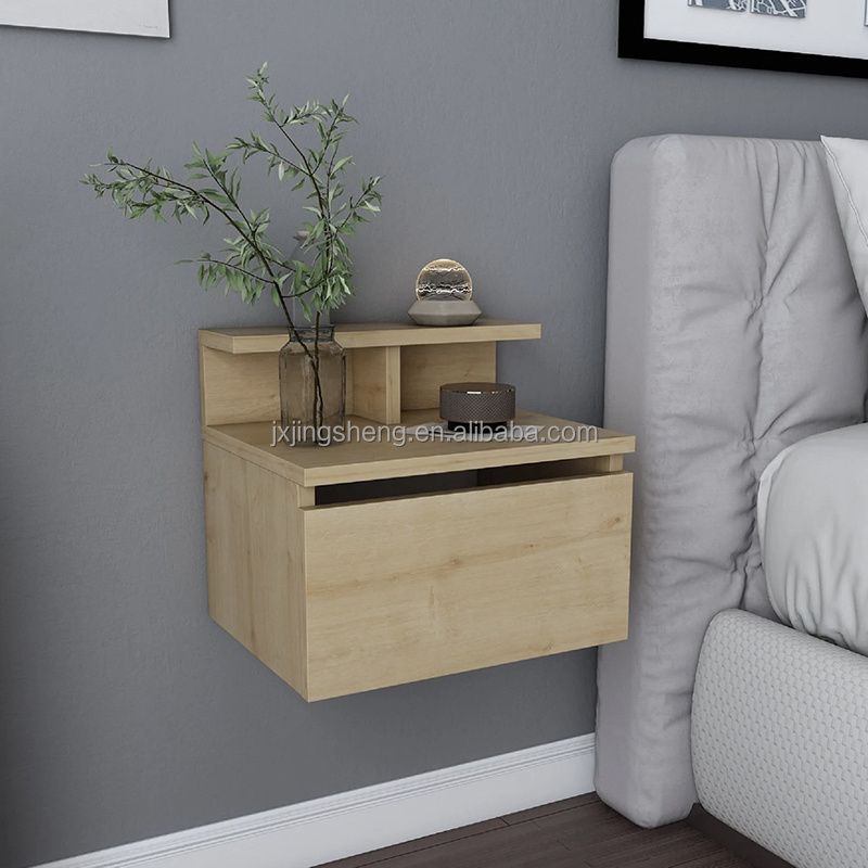 Floating Nightstand Multifunctional Bedside Table Wall Mounted Simple Cabinet