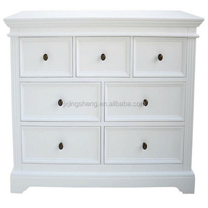 Customized modern wood storage white drawer chest with deep drawers