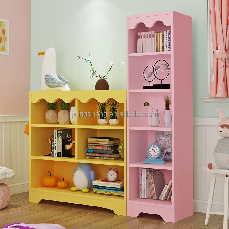 Kids Bookcase Toy Storage Cabinet Baby Kindergarten Organizer Rack Nursery Room Bookshelf Children Furniture