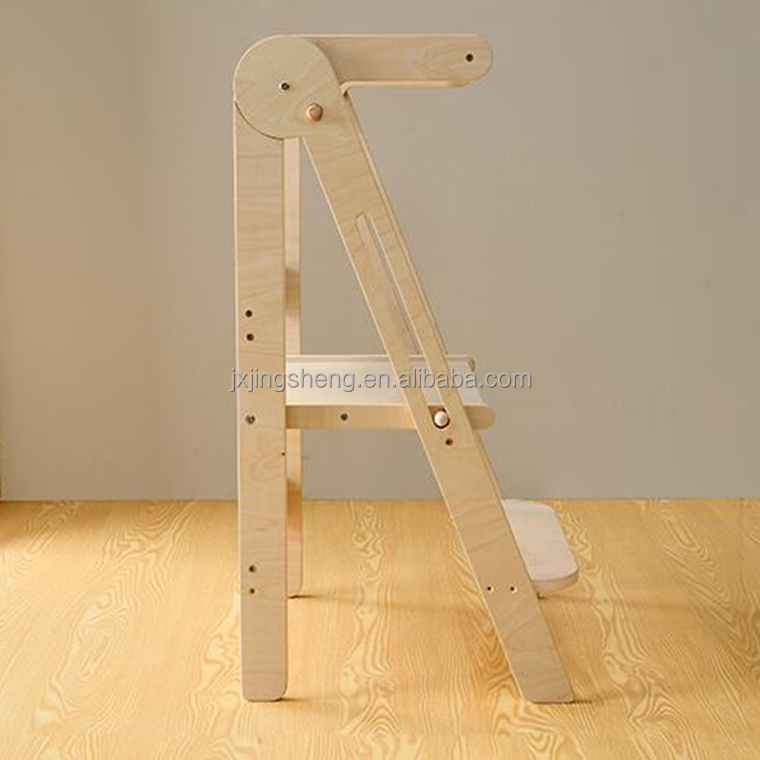 Folding Learning Wooden Tower Montessori Chair Ladder Children Climbing Kitchen helper stool