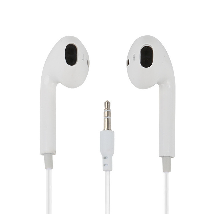 factory wholesale cheap 1.2 m earphones wired Black white headphones 3.5mm jack in-ear headphone for Iphone earphone