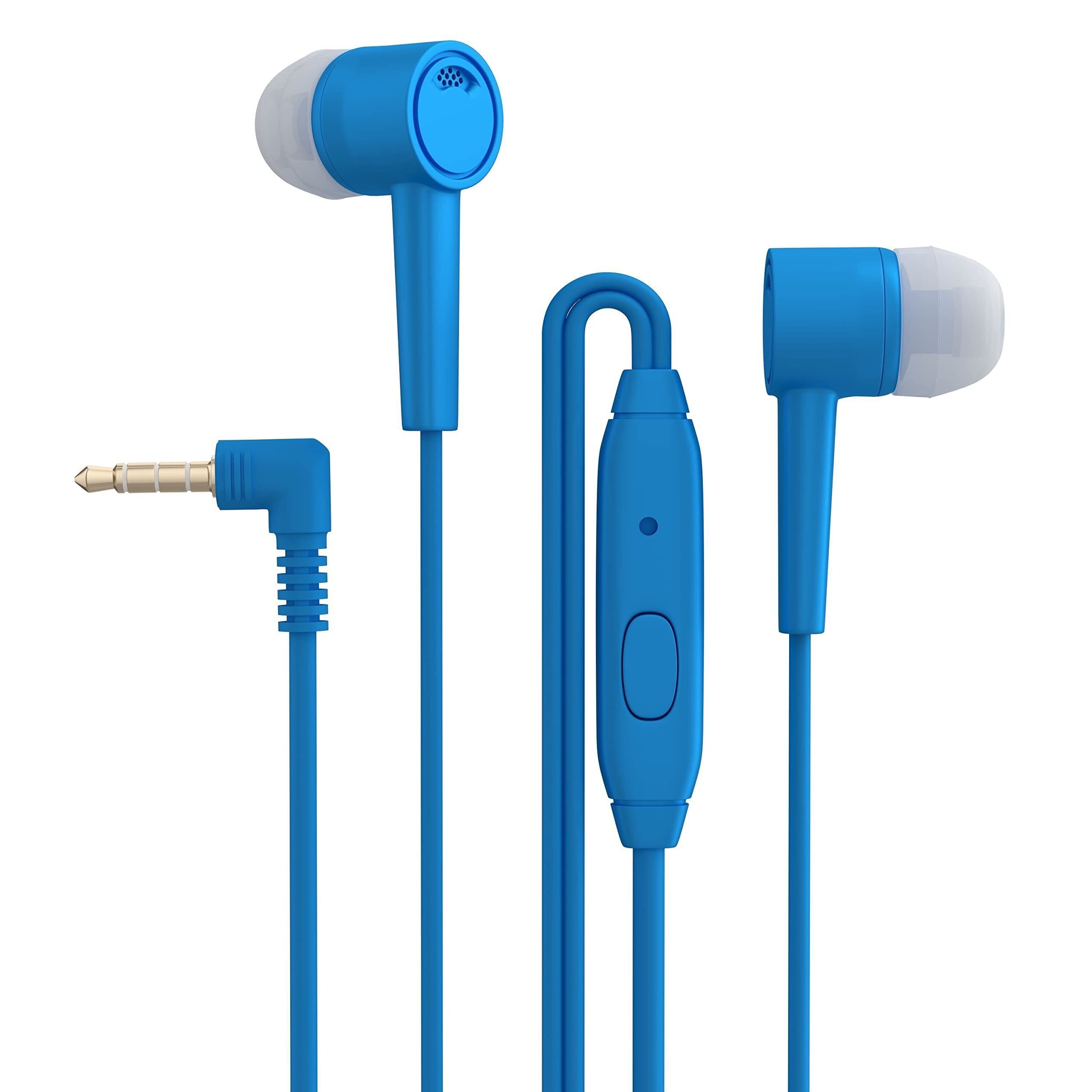 New Headphones with Microphone Earphones with Heavy Bass Stereo Noise Blocking For iPhone and Android Devices