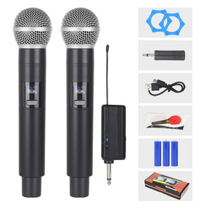 Hot Selling Wireless Mobile Microphone Radio Karoke Dynamic UHF Wireless Recording Microphone With Great Price