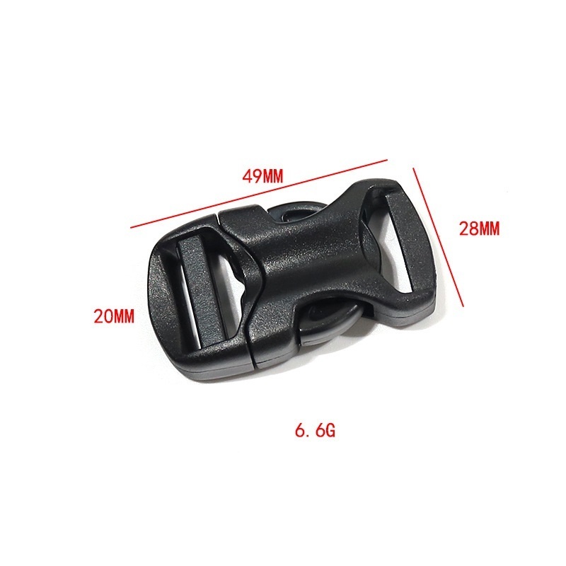 Belt Release Buckle Lock Strong Pull Flat Plastic Tension Ladder Lock 20mm 25mm Pom Buckle Strap for Backpack Webbing Belts