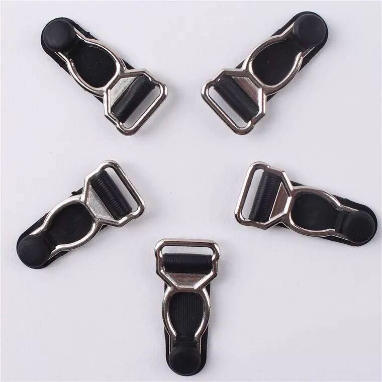 Custom Zinc Alloy Stockings Lingerie Garter Belt Clip Strap Adjuster Bra Metal Sock suspender clips Nursing bra clips