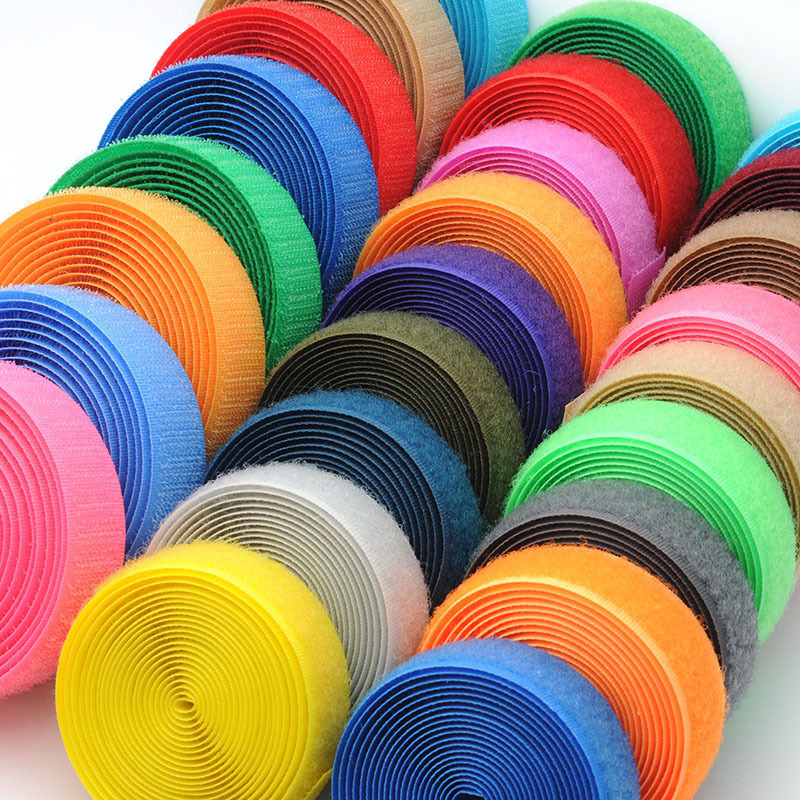 Patch Self Adhesive Hook and Loops Customized Wholesale Color 100% Nylon Hook and Loop Fabric Magic Tape Anti Slip Tape