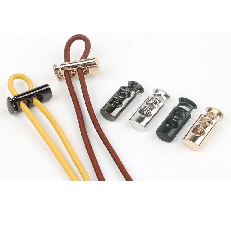 Zinc Alloy Stopper Nickel-Free Toggle Metal Drawstring Rope Cord End Spring Lock Stopper Shoes and clothing cord lock