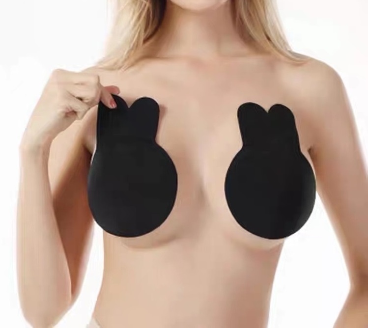 Popular silicone adhesive Rabbit invisible breast Lift Push Up silicone bra pasties nipple cover for sexy girl