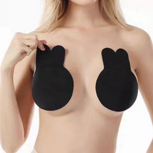 Popular silicone adhesive Rabbit invisible breast Lift Push Up silicone bra pasties nipple cover for sexy girl