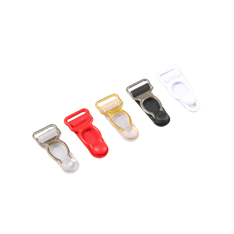 Popular garter belt clips garment accessories nylon coated metal suspender garter clip