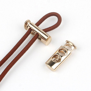 Zinc Alloy Stopper Nickel-Free Toggle Metal Drawstring Rope Cord End Spring Lock Stopper Shoes and clothing cord lock