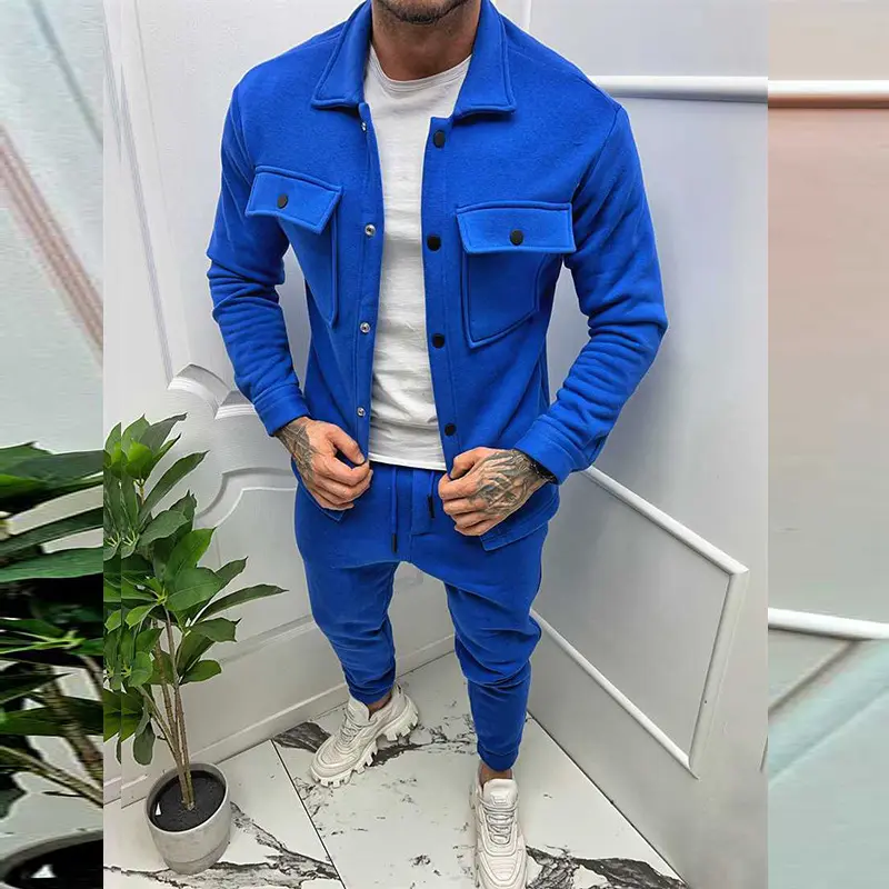 Custom Fashion Jacket Suits Cargo Pants Set Tracksuits Overalls Sweat Suits Long Sleeve Jacket and Pants Set