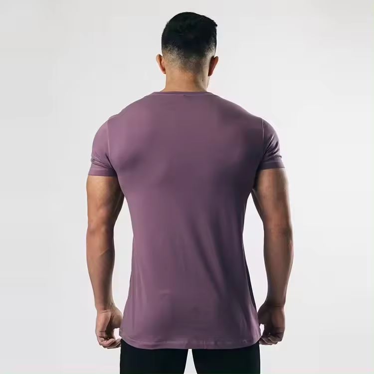 Wholesale 90 Polyester 10 Spandex Tshirt Custom Logo Gym Wear T Shirt For Men Workout O Neck Short Sleeves T shirt