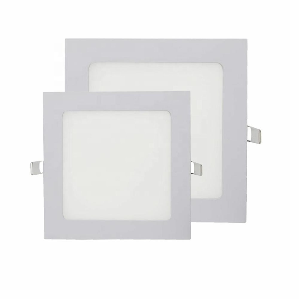 Ultra Slim 3W 6W 9W 12w 18W 24 Recessed Room Fixture Square Ceiling LED  Light Panel