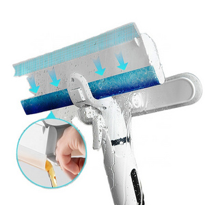 New Design Creative Glass Window Shower Clean Water Collect Rust Proof Window Cleaner Wiper