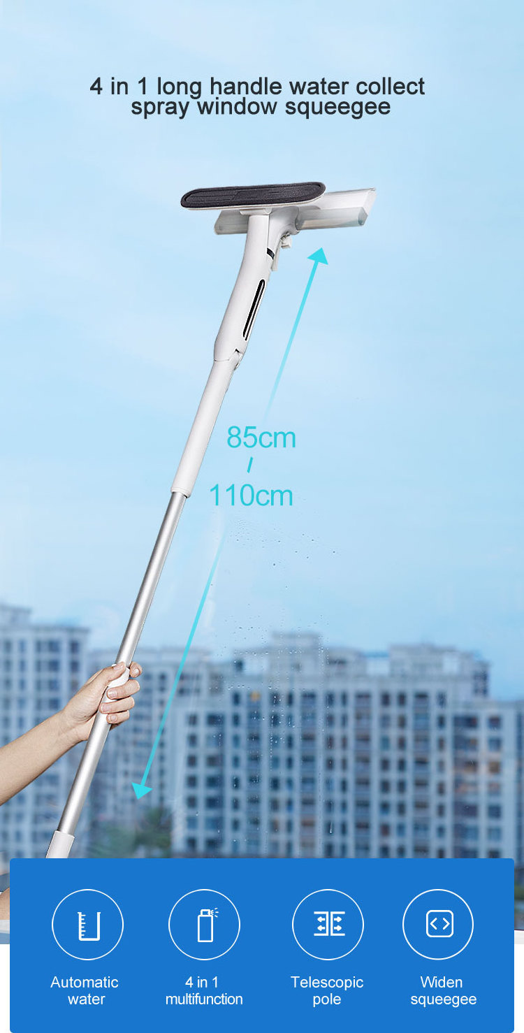 New Design Creative Glass Window Shower Clean Water Collect Rust Proof Window Cleaner Wiper