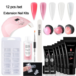 Extension nail gel set poly extension nail gel kit oem acrylic gel nails extension kit