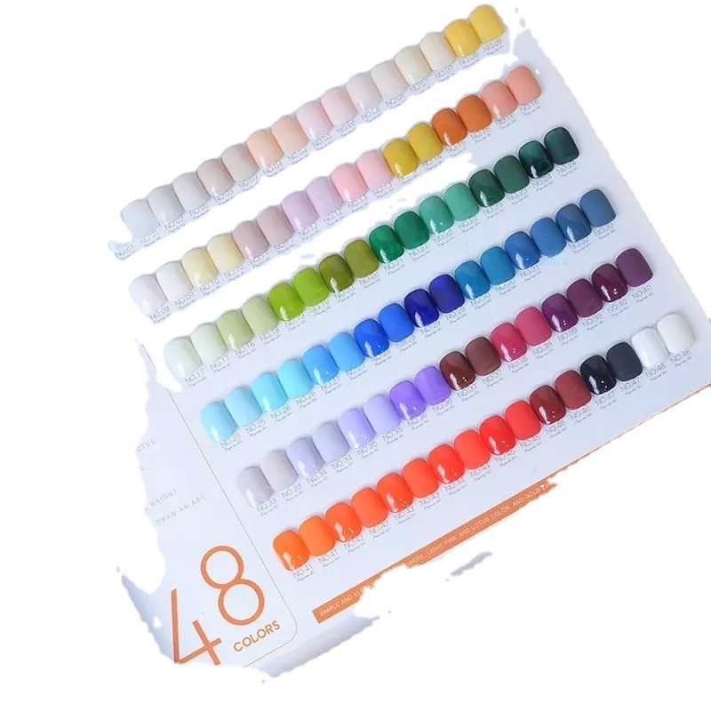 2022 wholesale Japanese oil glue set  color board uv gel nail polish kit