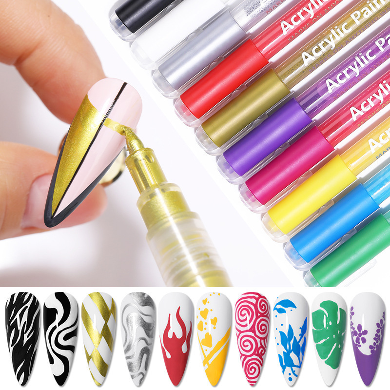 New one step glue 3 in 1 nail grease glue pen nail polish set uv gel nail polish 2 in 1