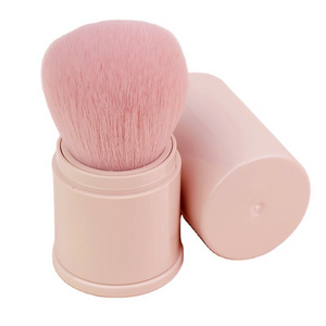 Retractable Kabuki Makeup Brush Travel Brush Powder Cosmetics Portable Foundation Brush with Cover for Blush Loose 1pcs/opp Bag