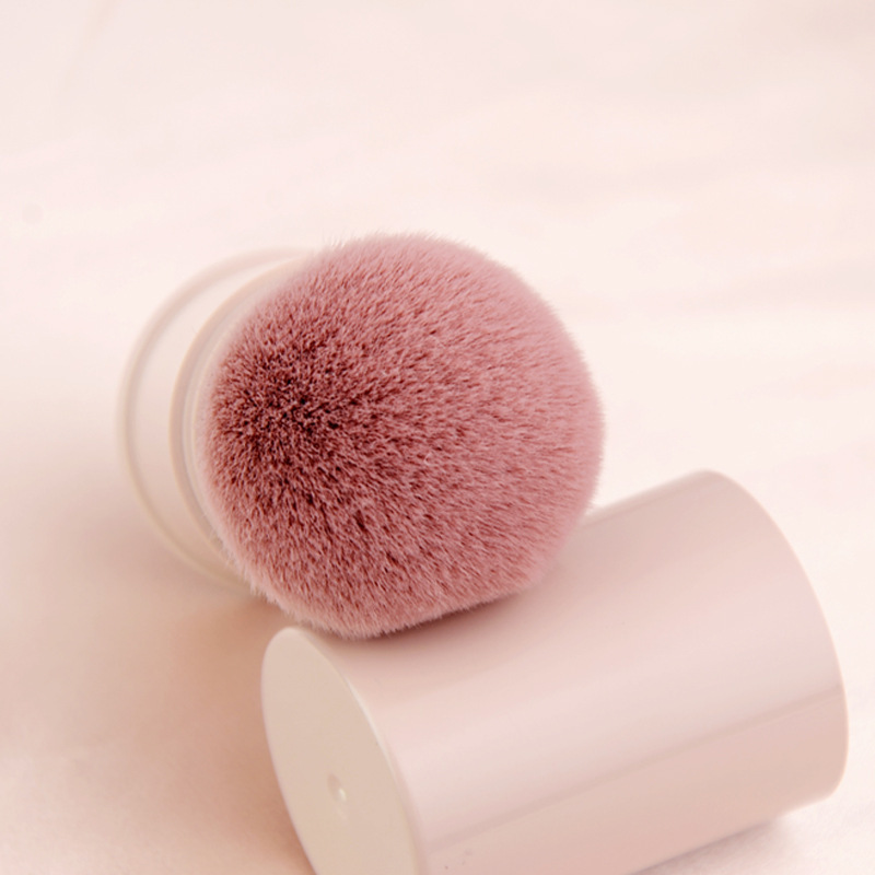 Retractable Kabuki Makeup Brush Travel Brush Powder Cosmetics Portable Foundation Brush with Cover for Blush Loose 1pcs/opp Bag