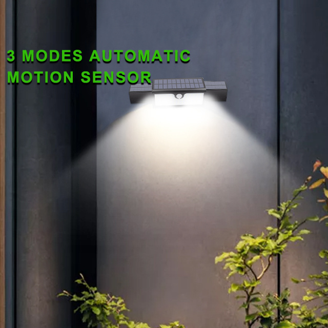 Motion Sensor Solar Power Supply Circuit Lamp 71LED Wall Lamp Outdoor Waterproof Garden Front Door Garden Telescopic Wall Lamp