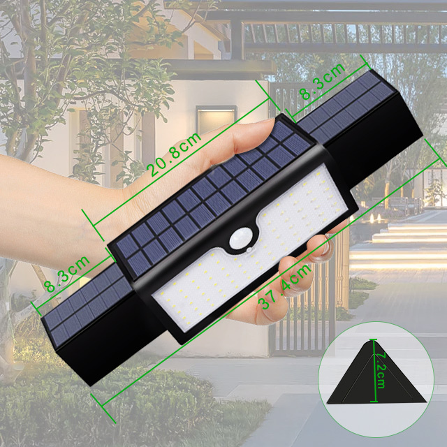 Motion Sensor Solar Power Supply Circuit Lamp 71LED Wall Lamp Outdoor Waterproof Garden Front Door Garden Telescopic Wall Lamp