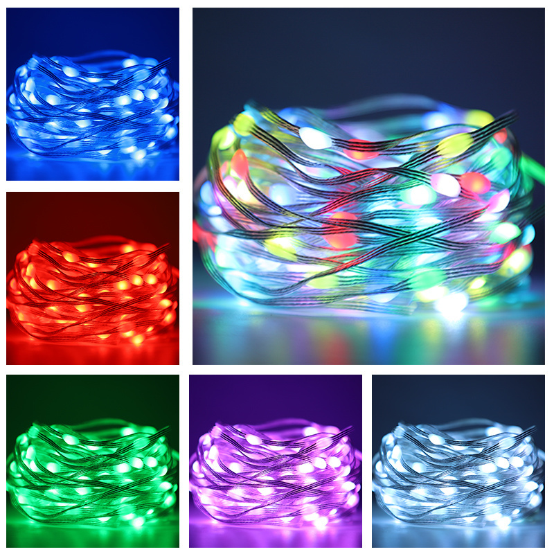 copper wire fairy lights solar powered christmas fairy string light 8 mode for halloween decoration