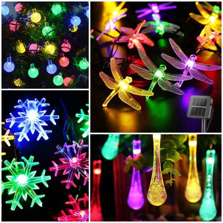 WTL Bulbs LED String Light Party Lamp Holiday Lantern Outdoor Decoration Solar Garden Decorative Lighting Motif Christmas Lights