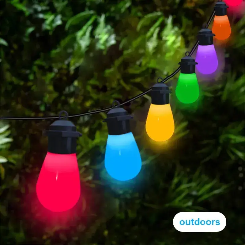 China WTL Waterproof LED String Bulbs Outdoor Lamp Solar Garden Christmas NEW Year's Lights Decoration Decor Decorative Lighting