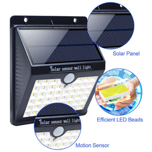 PIR motion sensor LED solar garden light ABS material IP65 solar outdoor waterproof wall light Human body sensing light