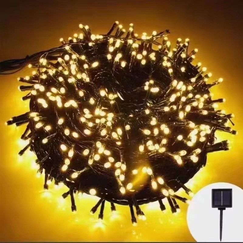 Waterproof 72FT 200 LED 8-Mode Fairy Lights for Xmas Yard Porch Camping Decoration Solar Christmas Outdoor Garden String Lights