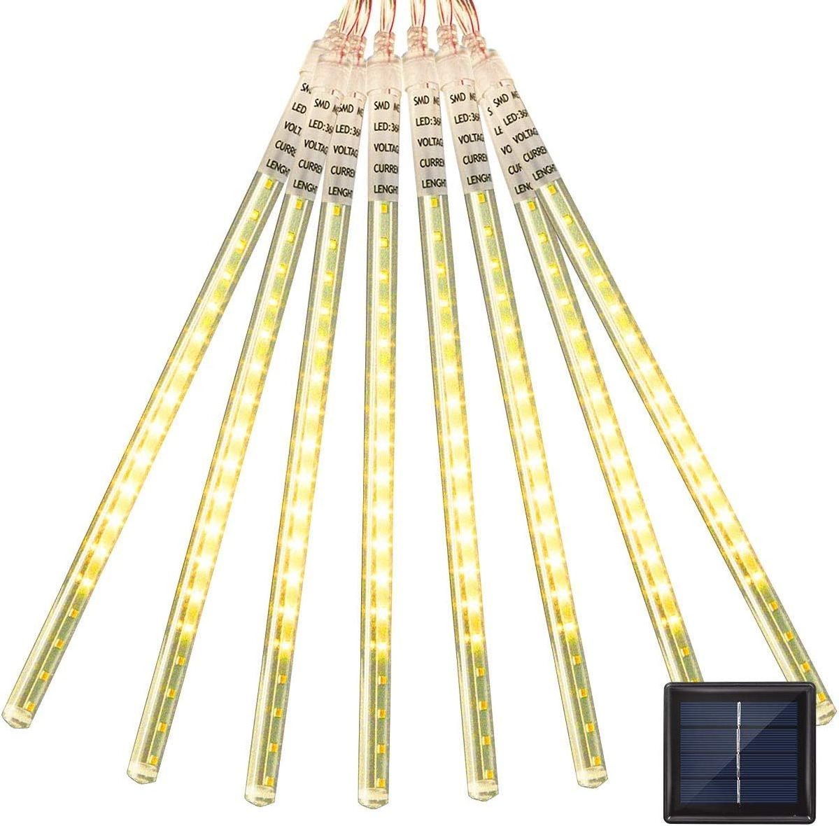 Supply 8 tubes of meteor shower lights Solar 288 LED outdoor string lights Garden terrace Holiday wedding party decoration